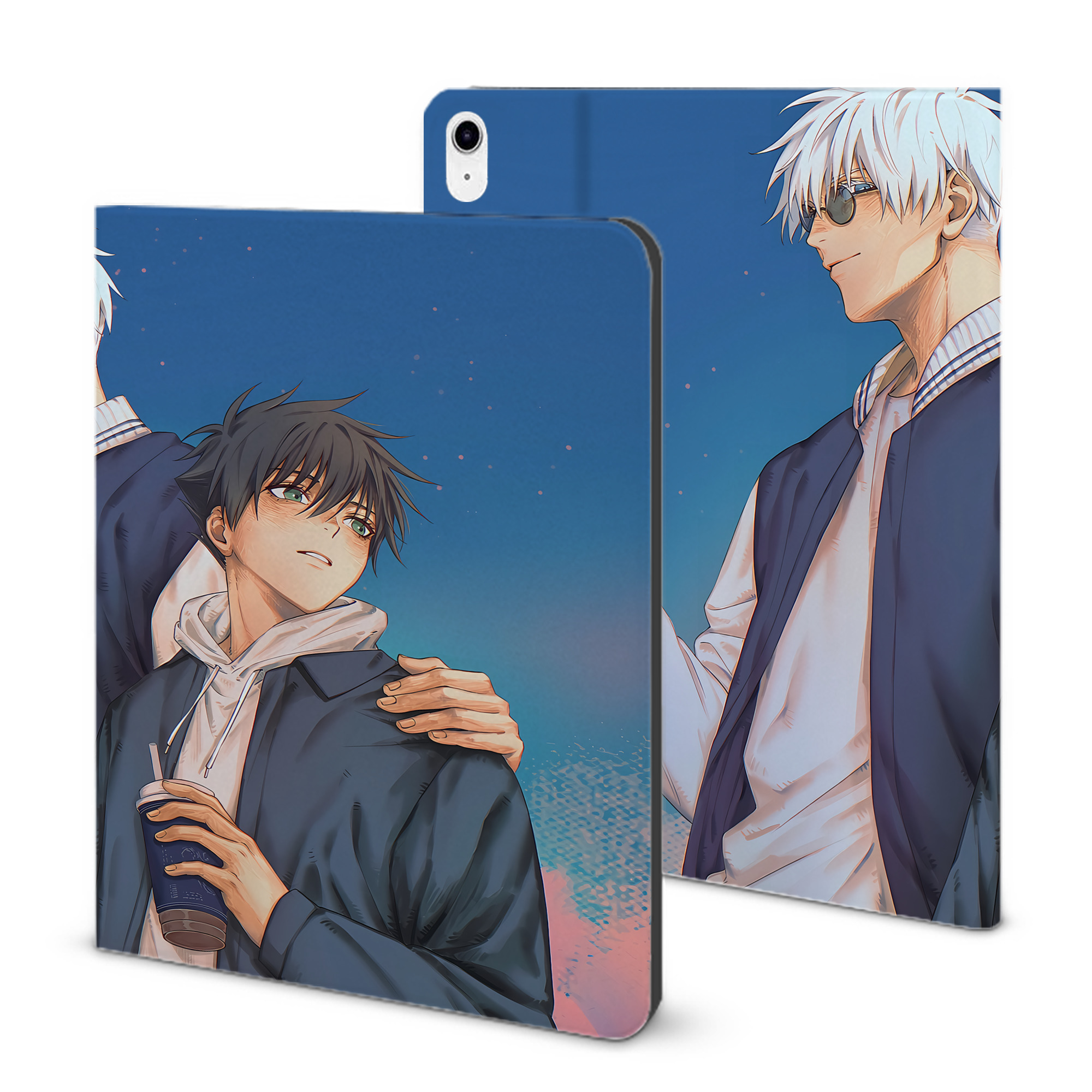 （画像用） 呪術廻戦 Jujutsu Kaisen IPad ケース ブック型 PUレザー TPU 耐衝撃 軽量 薄型 ペン収納なし 全面保護 IPad 各モデル対応